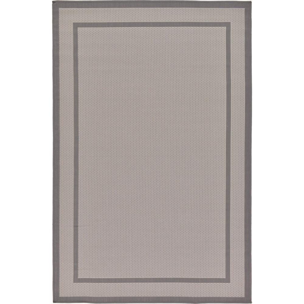 Outdoor Border Rug, Gray (5' 3 x 8' 0). Picture 2