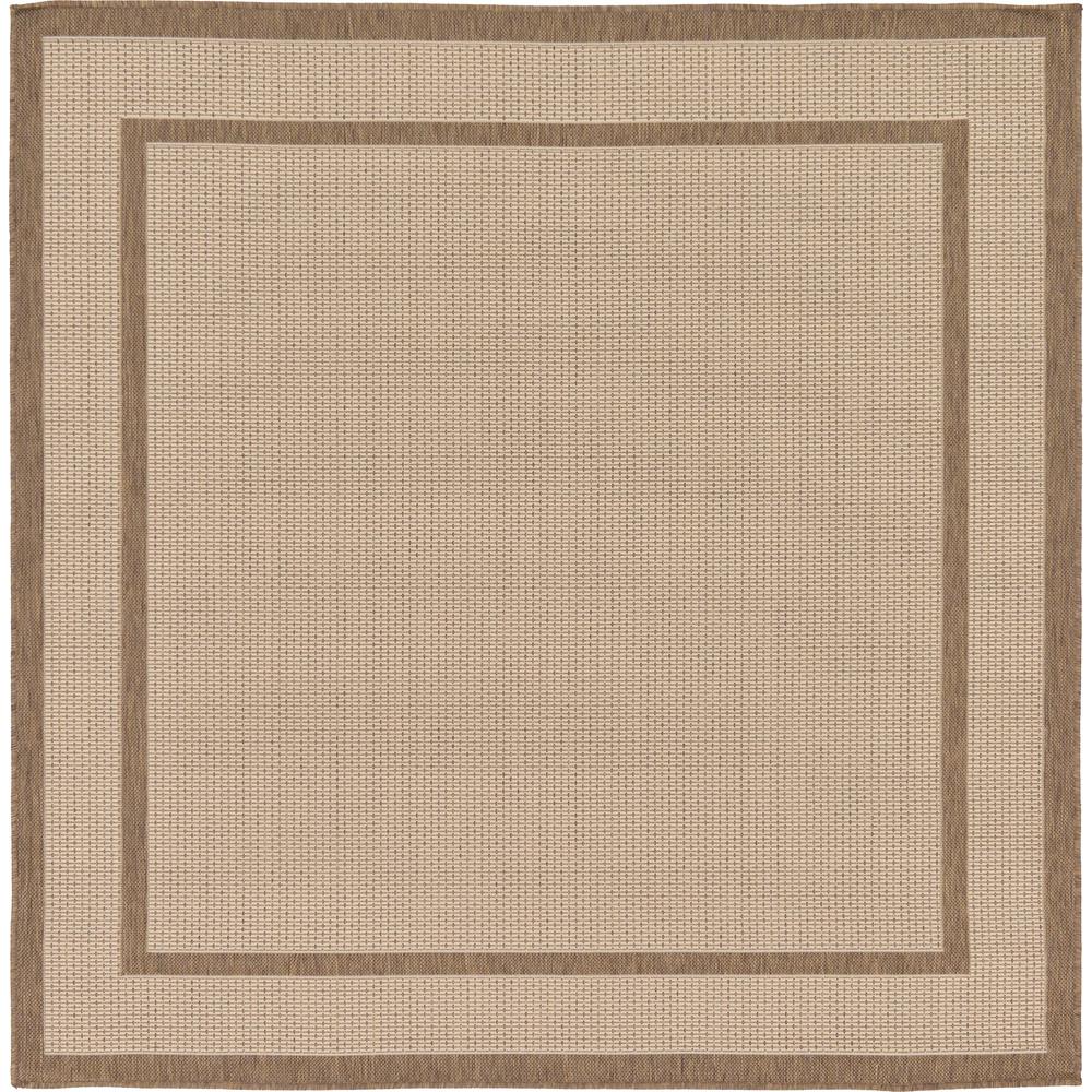 Outdoor Border Rug, Brown (6' 0 x 6' 0). Picture 2