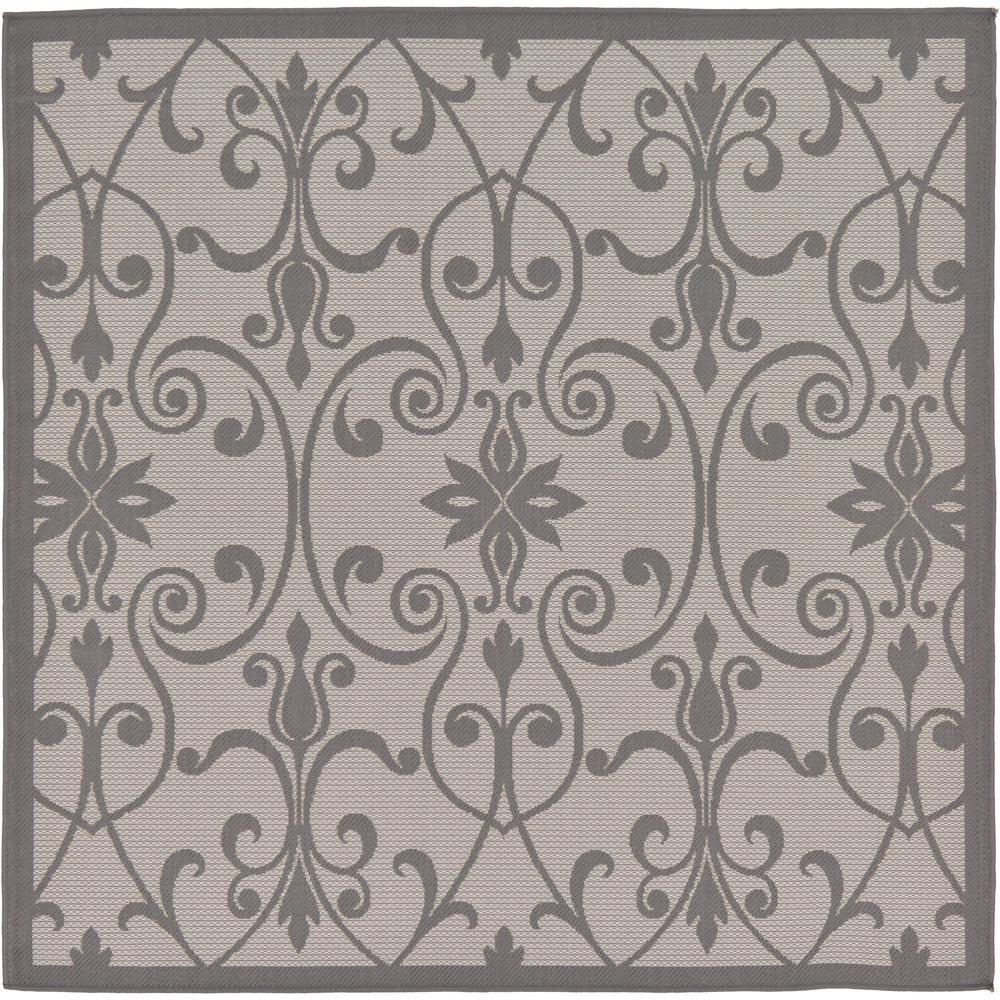 Outdoor Gate Rug, Gray (6' 0 x 6' 0). Picture 2