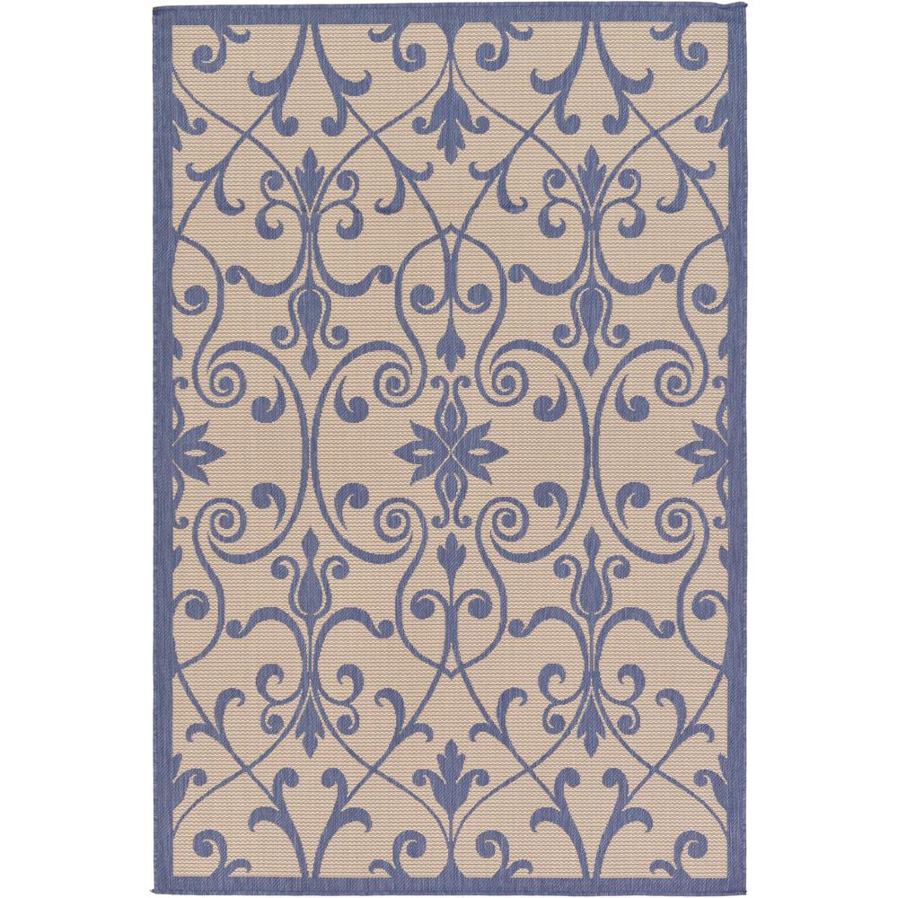 Outdoor Gate Rug, Blue (5' 3 x 8' 0). Picture 2