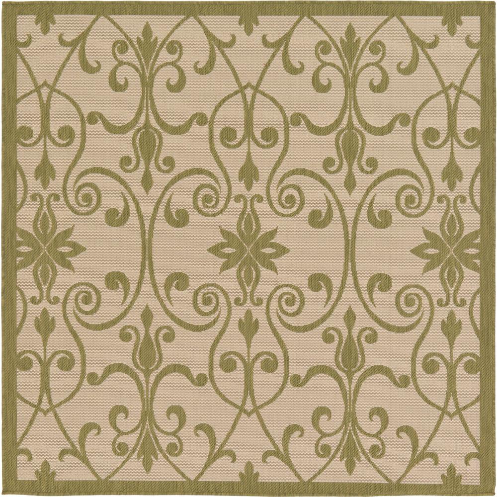 Outdoor Gate Rug, Light Green (6' 0 x 6' 0). Picture 2