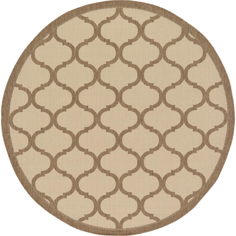 Outdoor Moroccan Rug, Brown (6' 0 x 6' 0). Picture 2