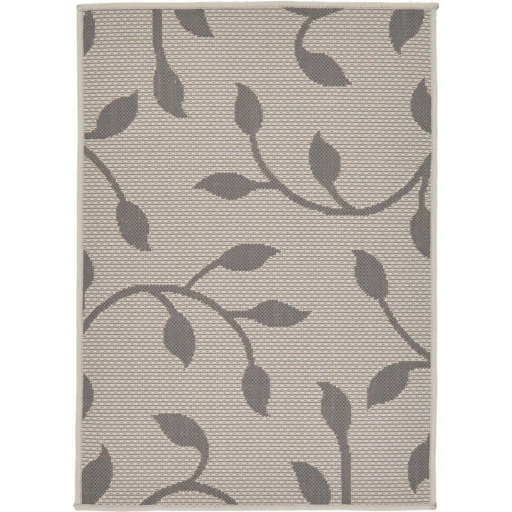 Outdoor Botanical Rug, Gray (2' 2 x 3' 0). Picture 2