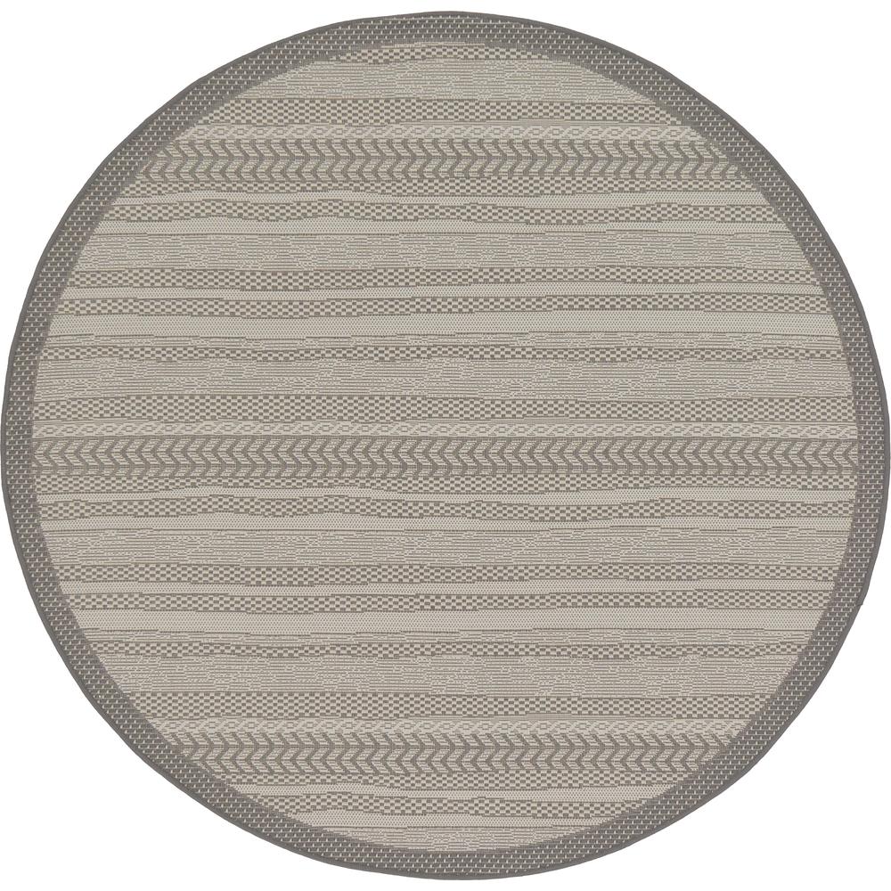 Outdoor Lines Rug, Gray (6' 0 x 6' 0). Picture 2