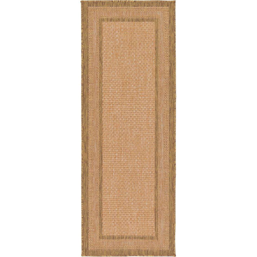 Outdoor Multi Border Rug, Light Brown (2' 2 x 6' 0). Picture 2