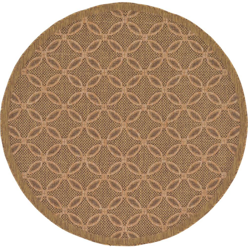 Outdoor Spiral Rug, Light Brown (6' 0 x 6' 0). Picture 2