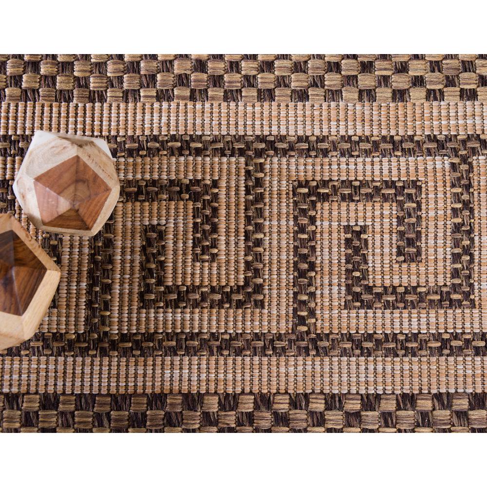 Outdoor Greek Key Rug, Brown (5' 3 x 8' 0). Picture 6