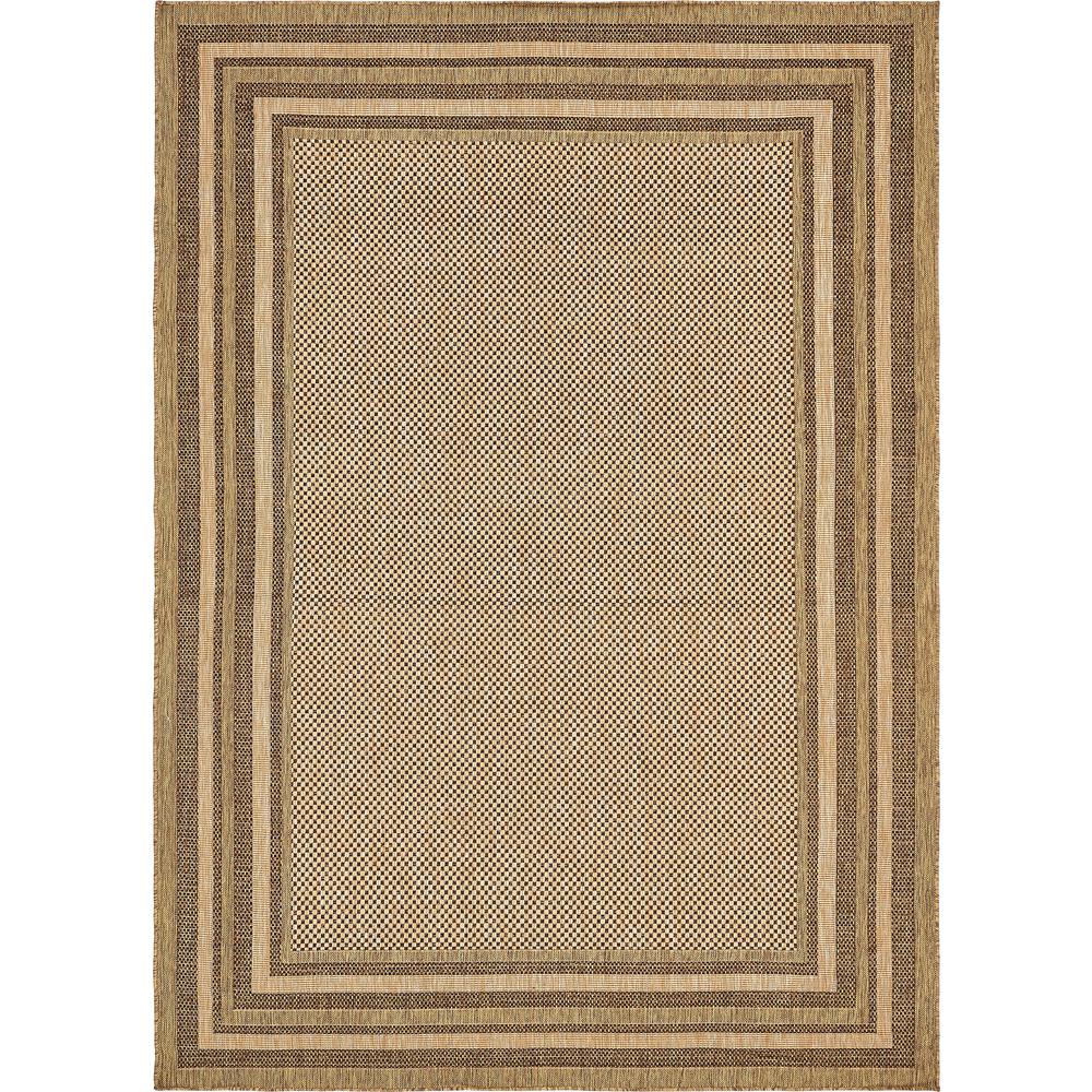 Outdoor Multi Border Rug, Brown (8' 0 x 11' 4). Picture 2