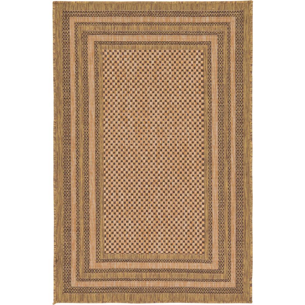 Outdoor Multi Border Rug, Brown (3' 3 x 5' 0). Picture 2