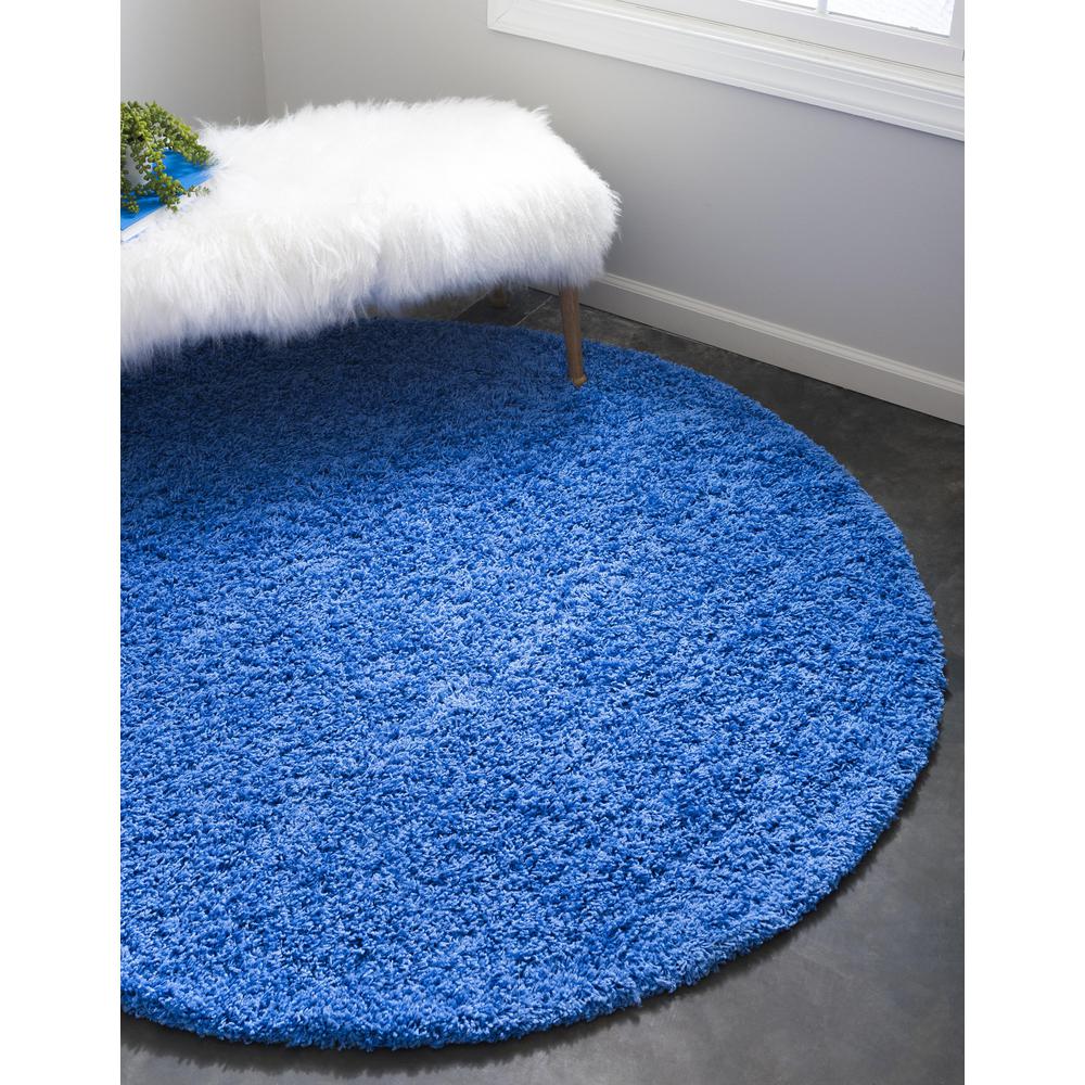 Solid Shag Rug, Periwinkle Blue (8' 2 x 8' 2). Picture 2