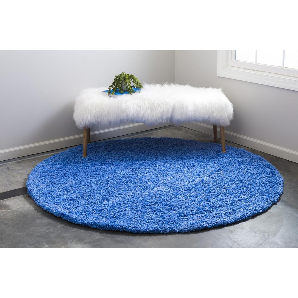 Solid Shag Rug, Periwinkle Blue (8' 2 x 8' 2). Picture 3