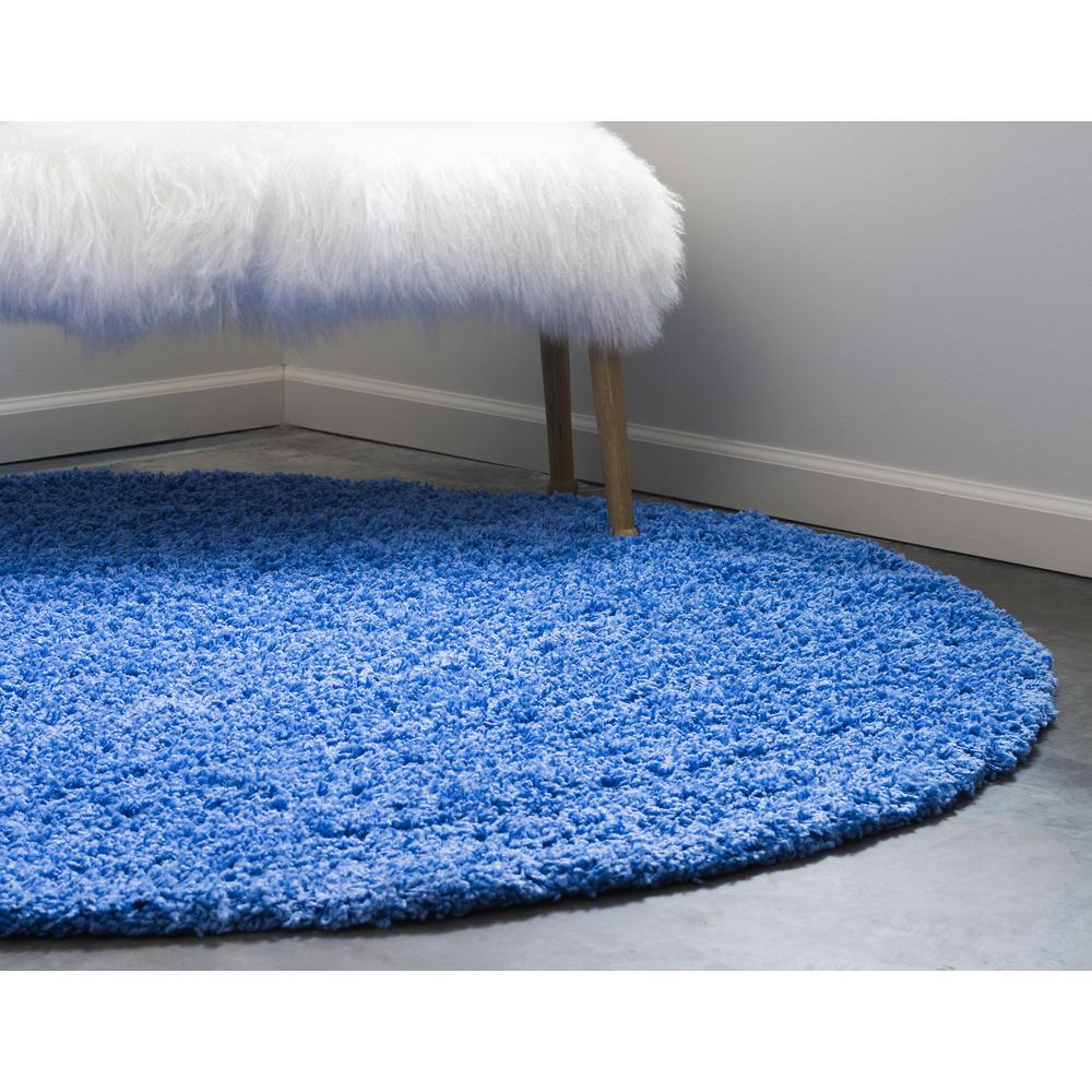 Solid Shag Rug, Periwinkle Blue (8' 2 x 8' 2). Picture 4