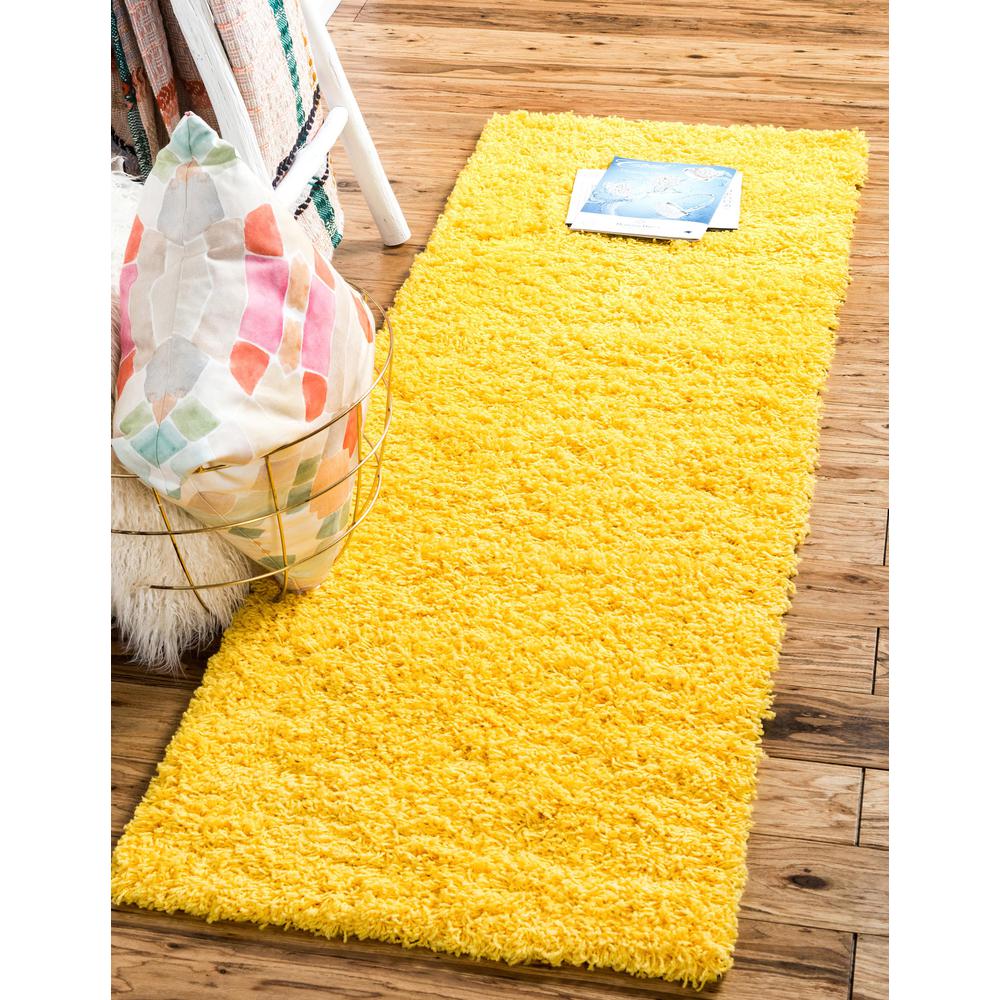 Solid Shag Rug, Tuscan Sun Yellow (2' 2 x 6' 5). Picture 2