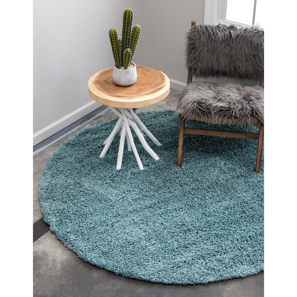 Solid Shag Rug, Slate Blue (8' 2 x 8' 2). Picture 2