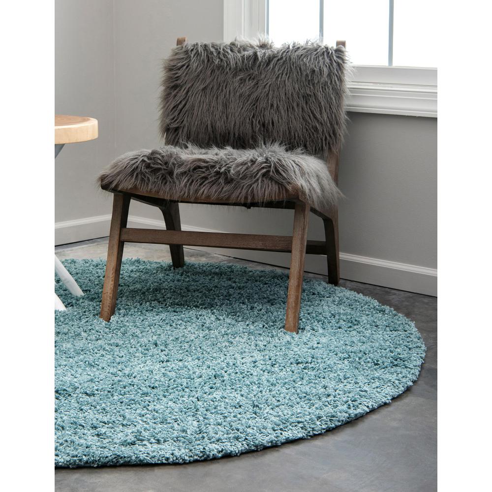 Solid Shag Rug, Slate Blue (8' 2 x 8' 2). Picture 4