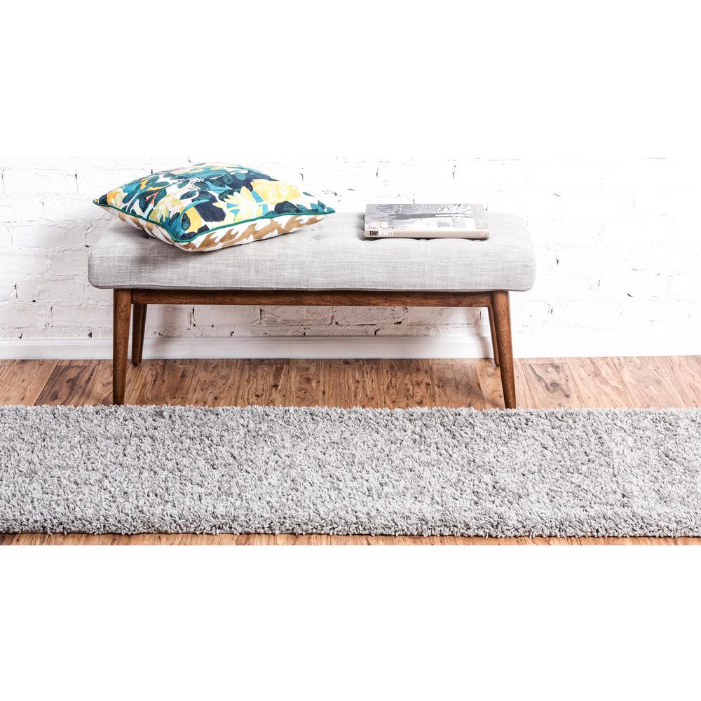 Solid Shag Rug, Cloud Gray (2' 2 x 6' 5). Picture 3