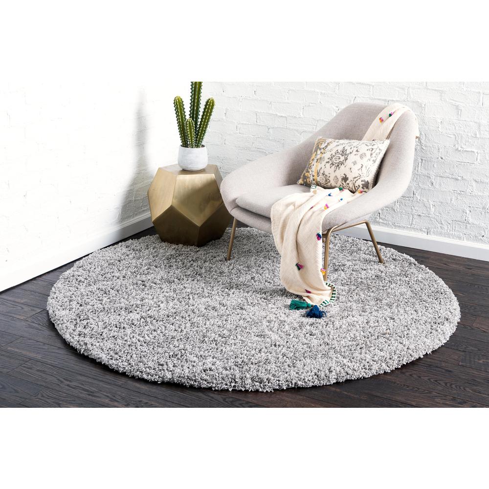 Solid Shag Rug, Cloud Gray (8' 2 x 8' 2). Picture 3