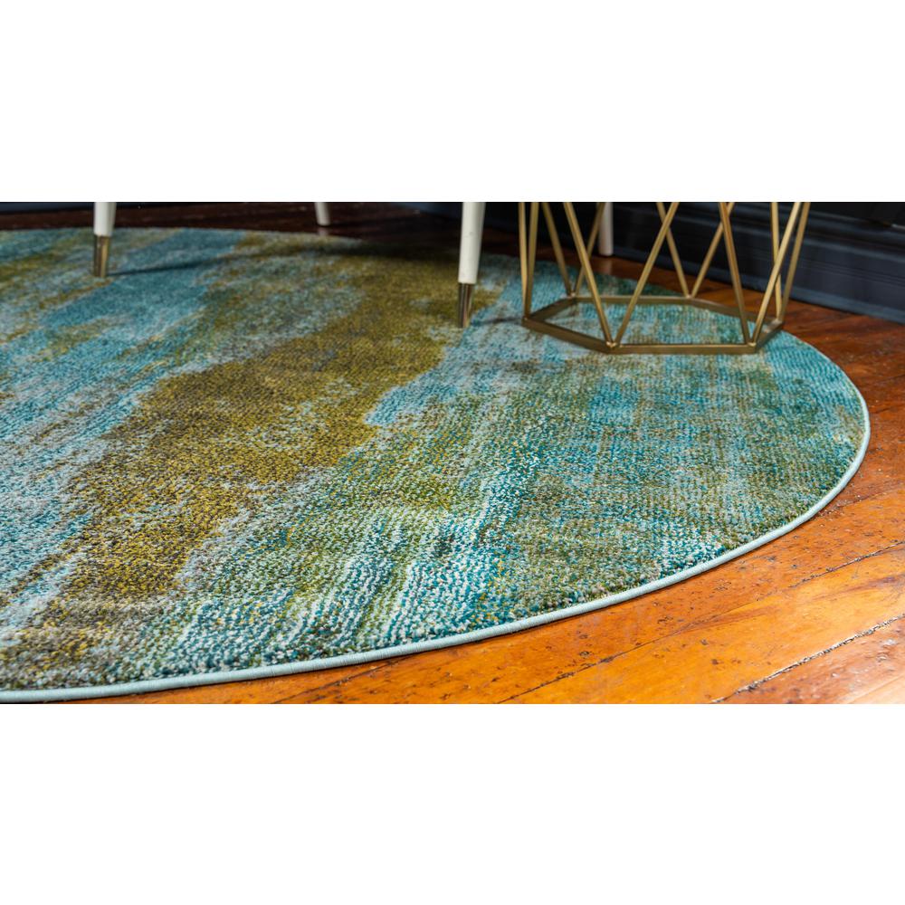 Lilly Jardin Rug, Turquoise (6' 0 x 6' 0). Picture 4