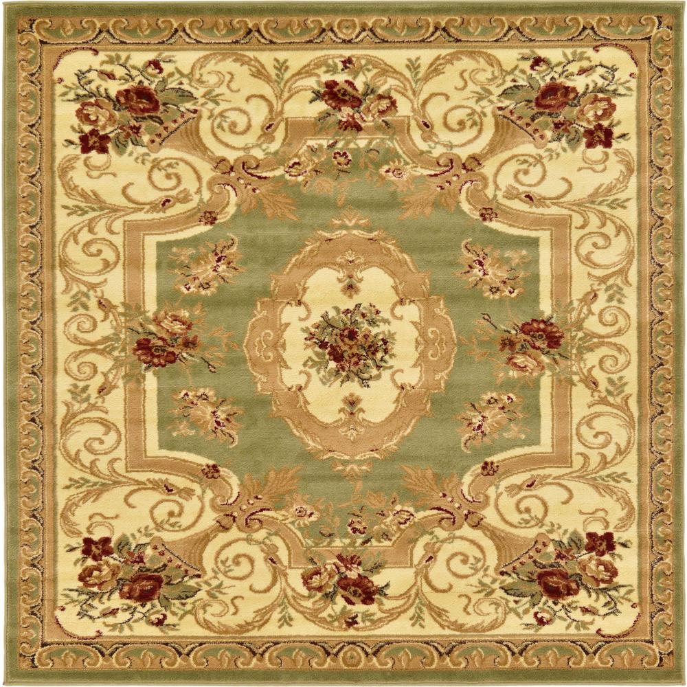 Henry Versailles Rug, Green (6' 0 x 6' 0). Picture 2
