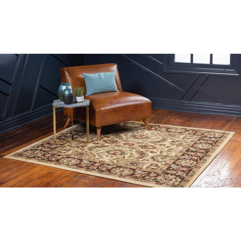 Asheville Voyage Rug, Ivory (6' 0 x 6' 0). Picture 3