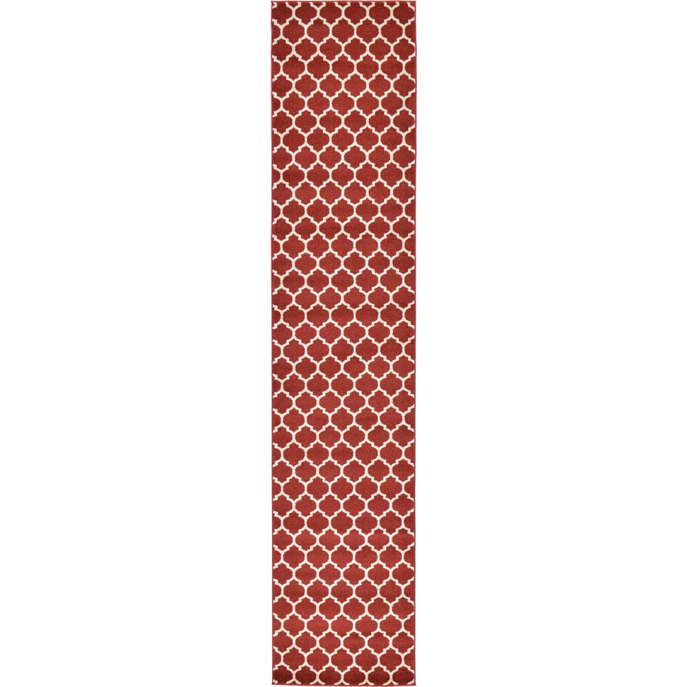 Philadelphia Trellis Rug, Red (2' 7 x 13' 0). Picture 2