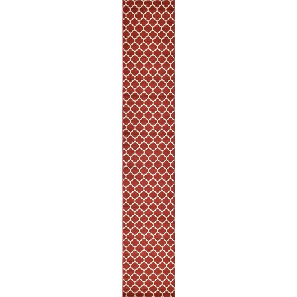 Philadelphia Trellis Rug, Red (2' 7 x 16' 5). Picture 2