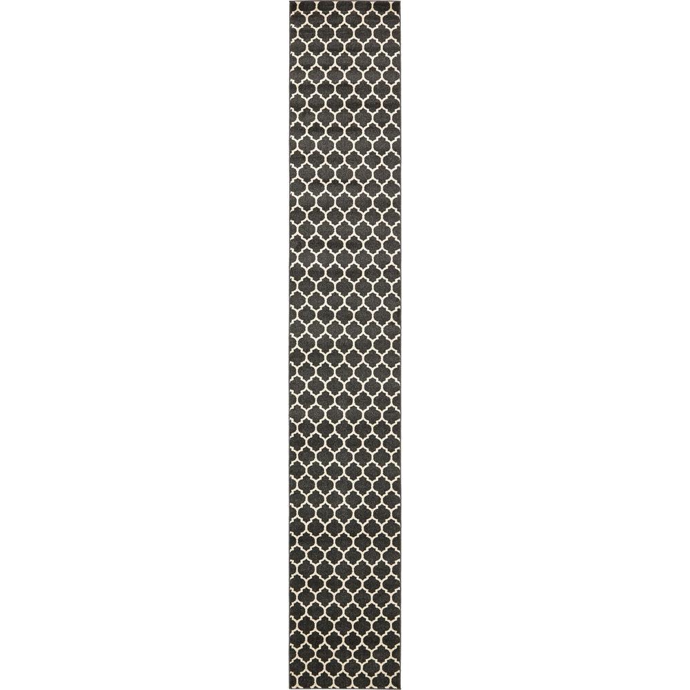 Philadelphia Trellis Rug, Black (2' 7 x 16' 5). Picture 2