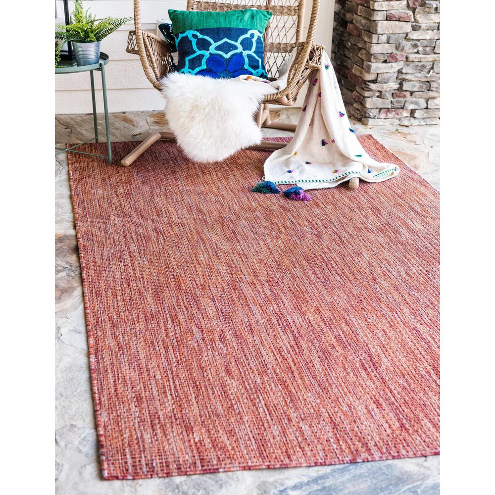 Outdoor Solid Rug, Rust Red (5' 0 x 8' 0). Picture 2