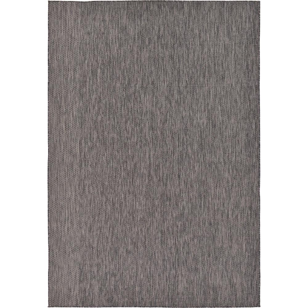 Outdoor Solid Rug, Black (7' 0 x 10' 0). Picture 3