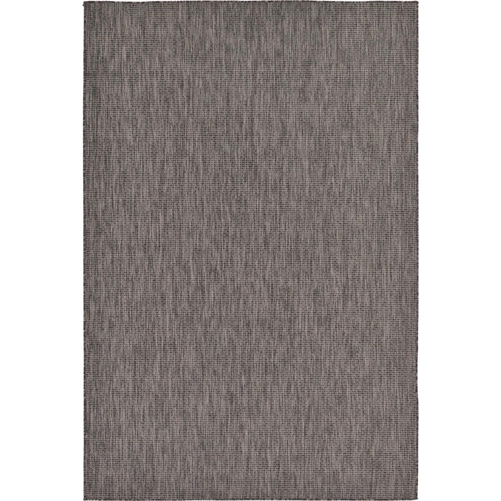 Outdoor Solid Rug, Black (6' 0 x 9' 0). Picture 3