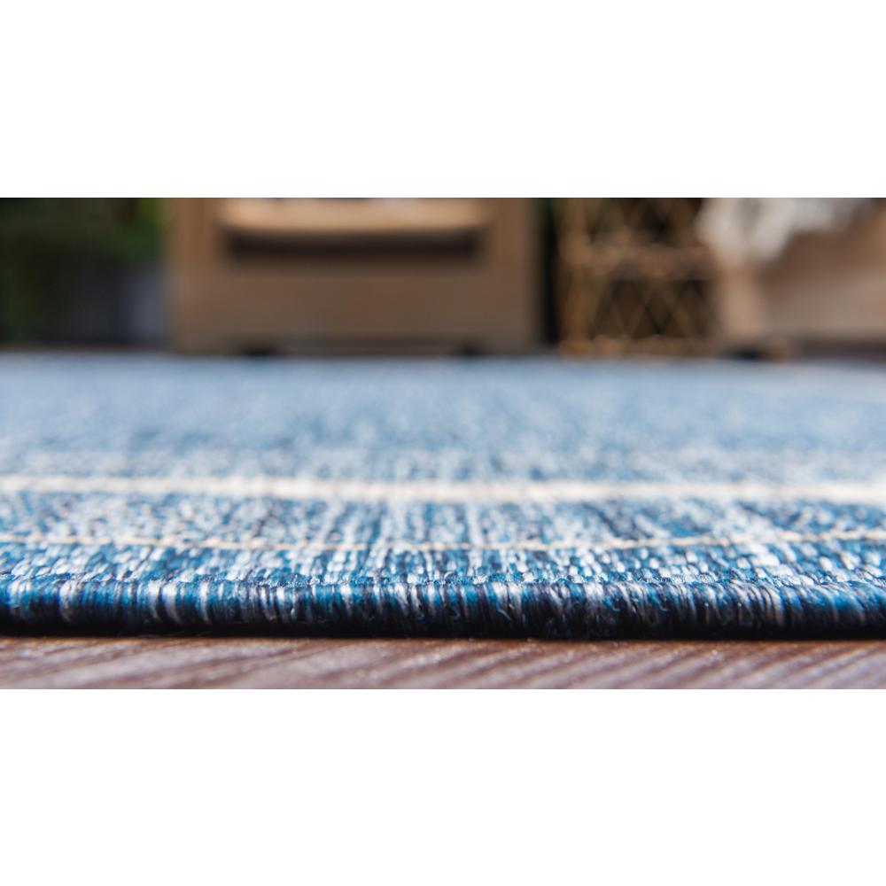 Outdoor Soft Border Rug, Blue (5' 0 x 8' 0). Picture 5