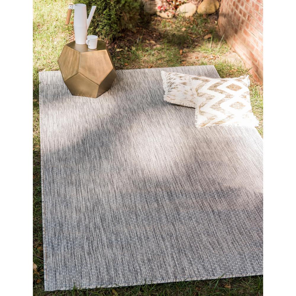 Outdoor Solid Rug, Light Gray (5' 0 x 8' 0). Picture 2