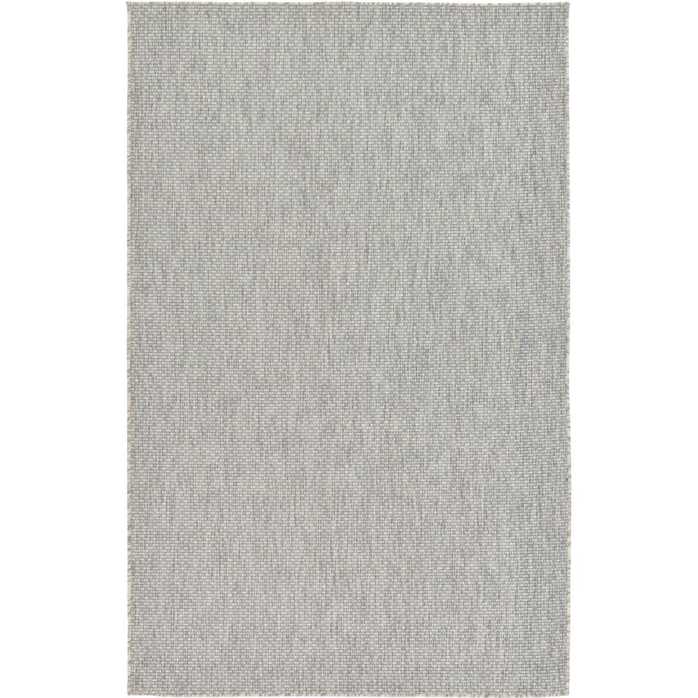 Outdoor Solid Rug, Light Gray (5' 0 x 8' 0). Picture 3