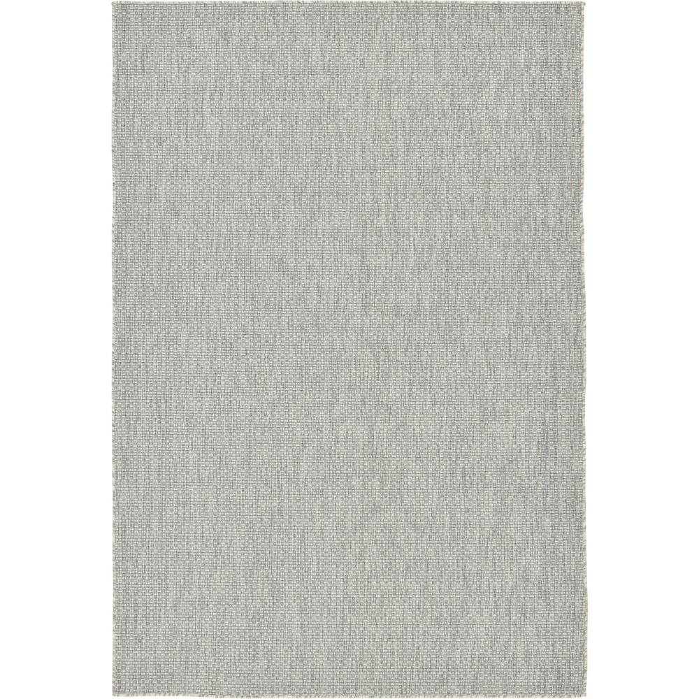 Outdoor Solid Rug, Light Gray (6' 0 x 9' 0). Picture 3
