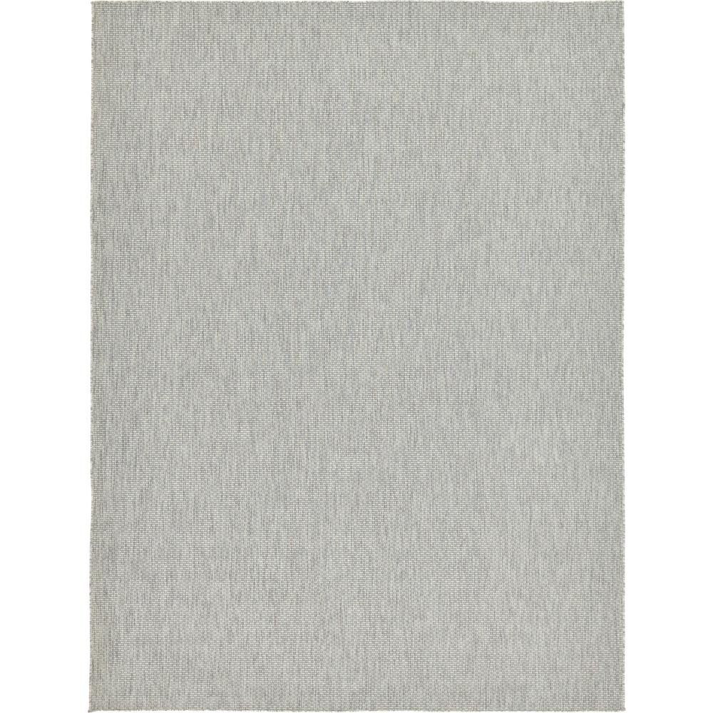 Outdoor Solid Rug, Light Gray (9' 0 x 12' 0). Picture 3