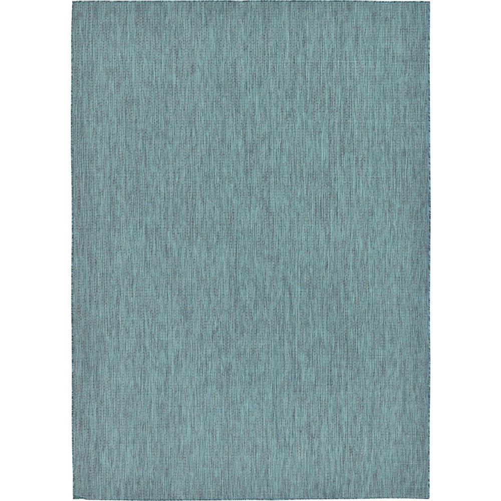 Outdoor Solid Rug, Teal (8' 0 x 11' 4). Picture 3