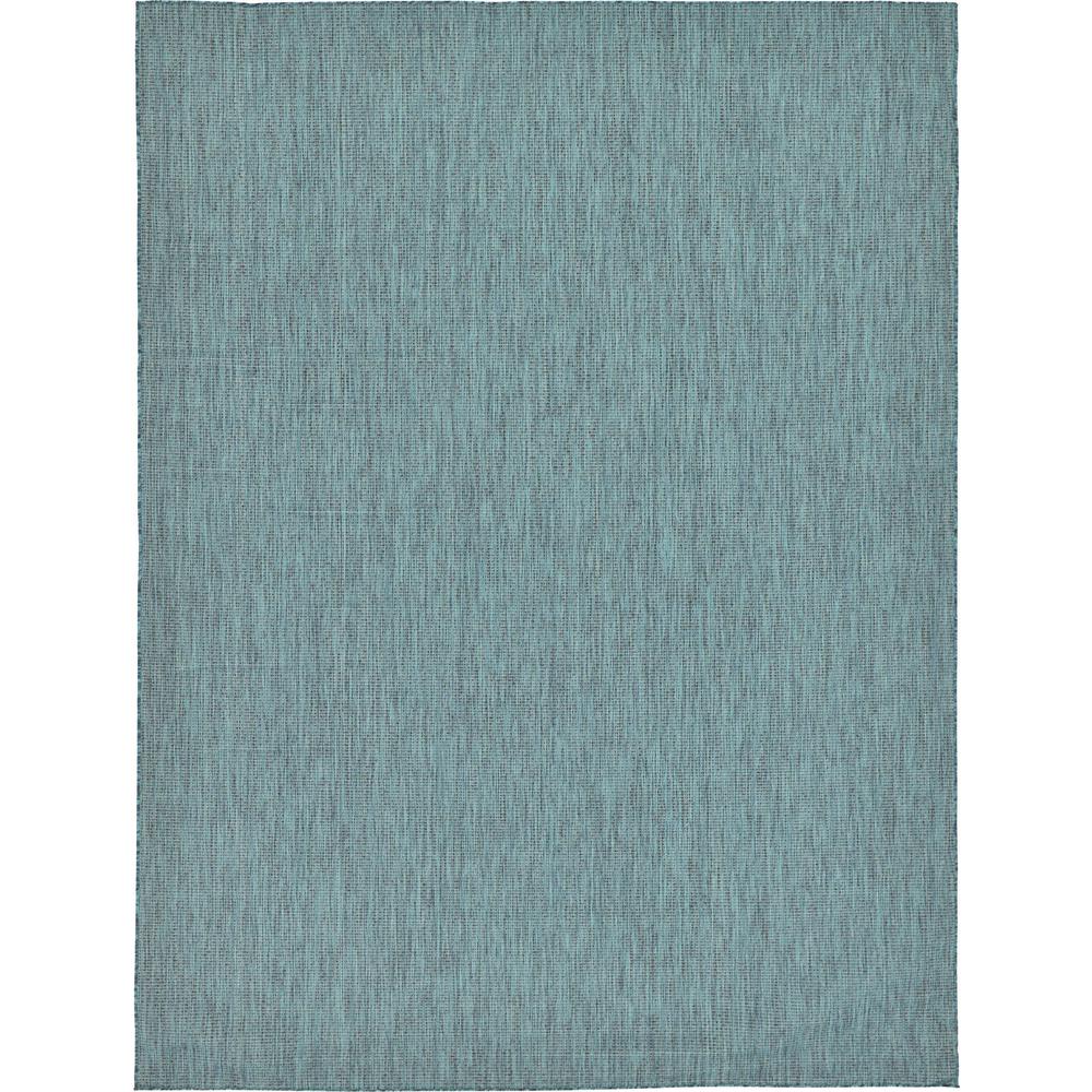 Outdoor Solid Rug, Teal (9' 0 x 12' 0). Picture 3