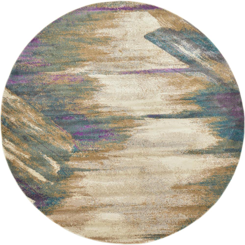 Trosa Aurora Rug, Beige/Teal (8' 0 x 8' 0). Picture 2