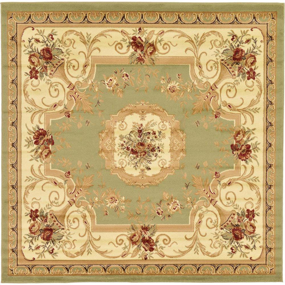 Henry Versailles Rug, Green (8' 0 x 8' 0). Picture 2