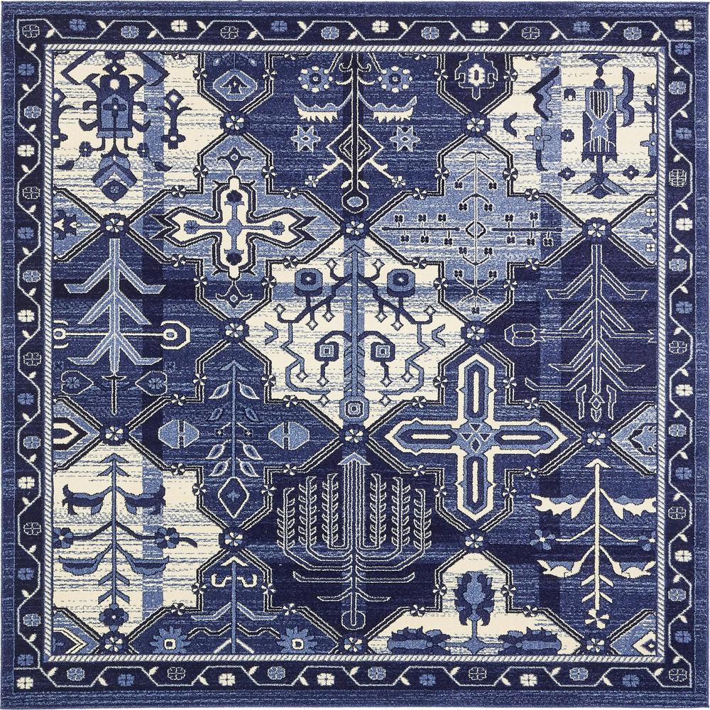 Cathedral La Jolla Rug, Blue (8' 0 x 8' 0). Picture 2