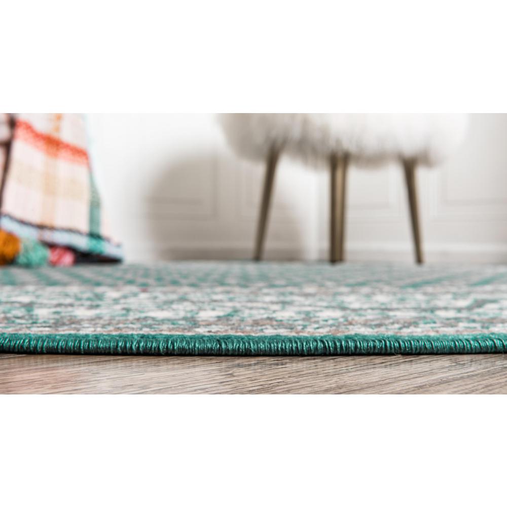 Allover Williamsburg Rug, Teal (5' 0 x 5' 0). Picture 3