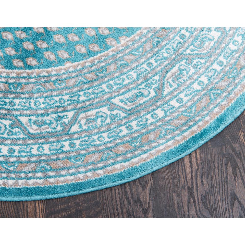 Allover Williamsburg Rug, Teal (5' 0 x 5' 0). Picture 5