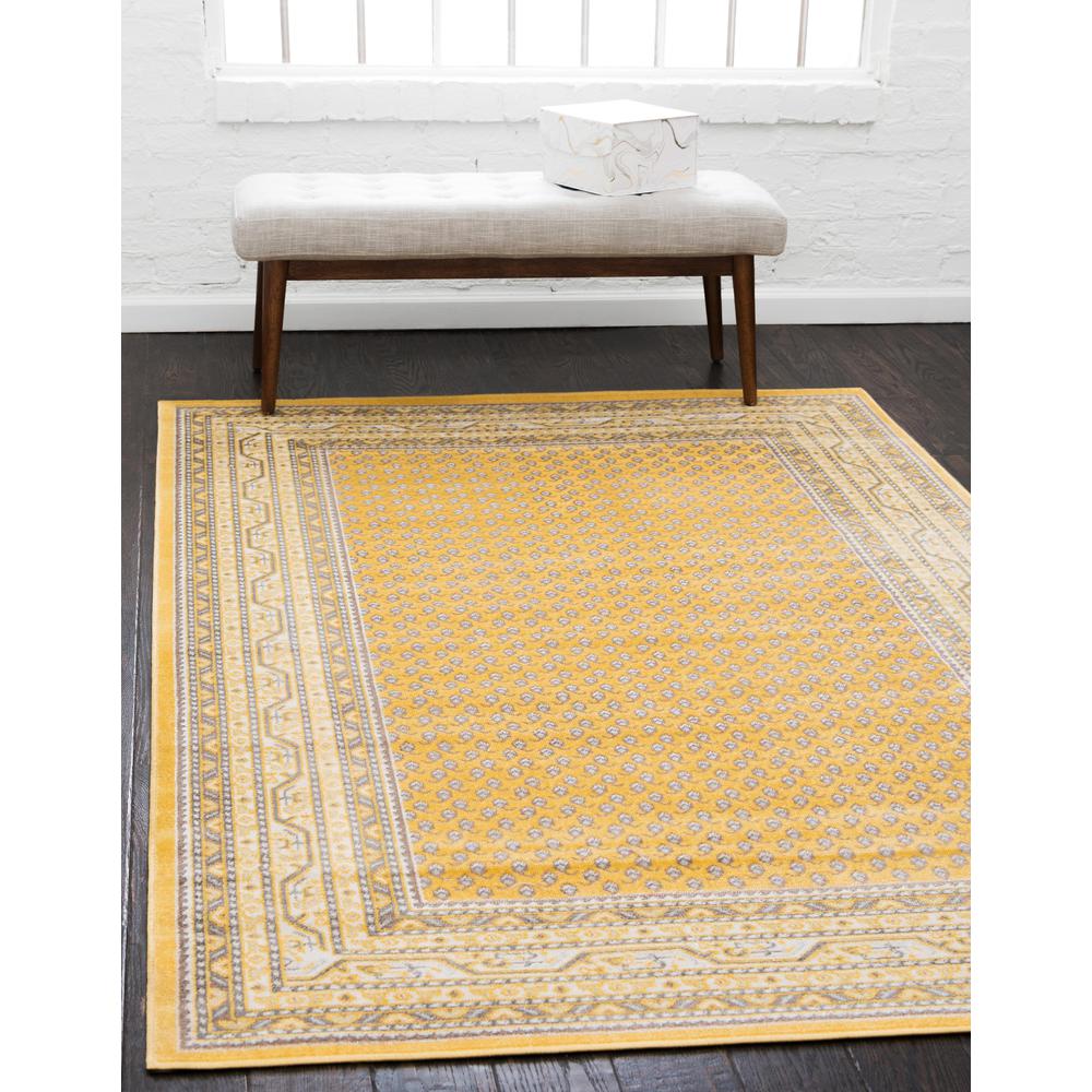Allover Williamsburg Rug, Yellow (5' 0 x 8' 0). Picture 2