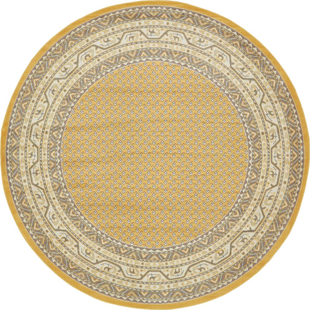 Allover Williamsburg Rug, Yellow (8' 0 x 8' 0). Picture 5