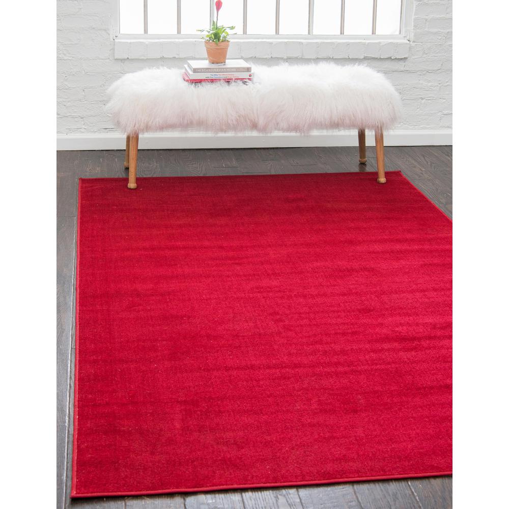 Solid Williamsburg Rug, Red (5' 0 x 8' 0). Picture 2