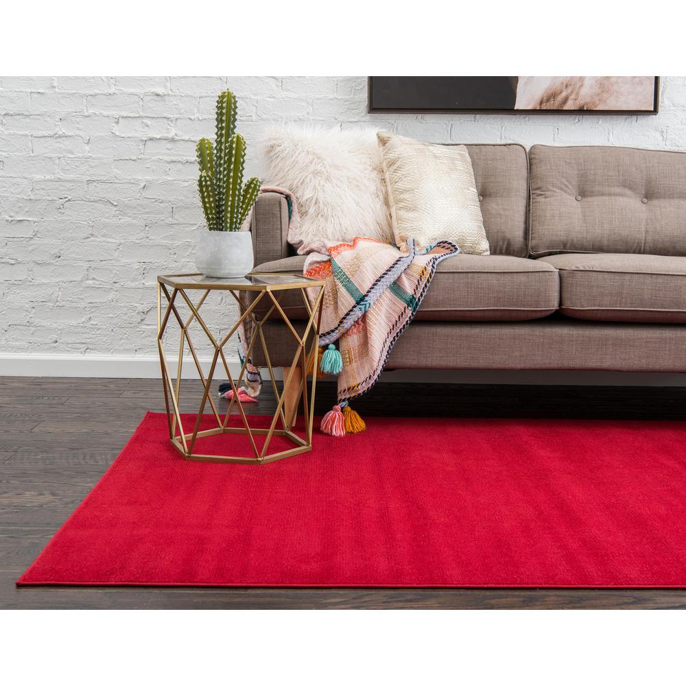 Solid Williamsburg Rug, Red (5' 0 x 8' 0). Picture 4