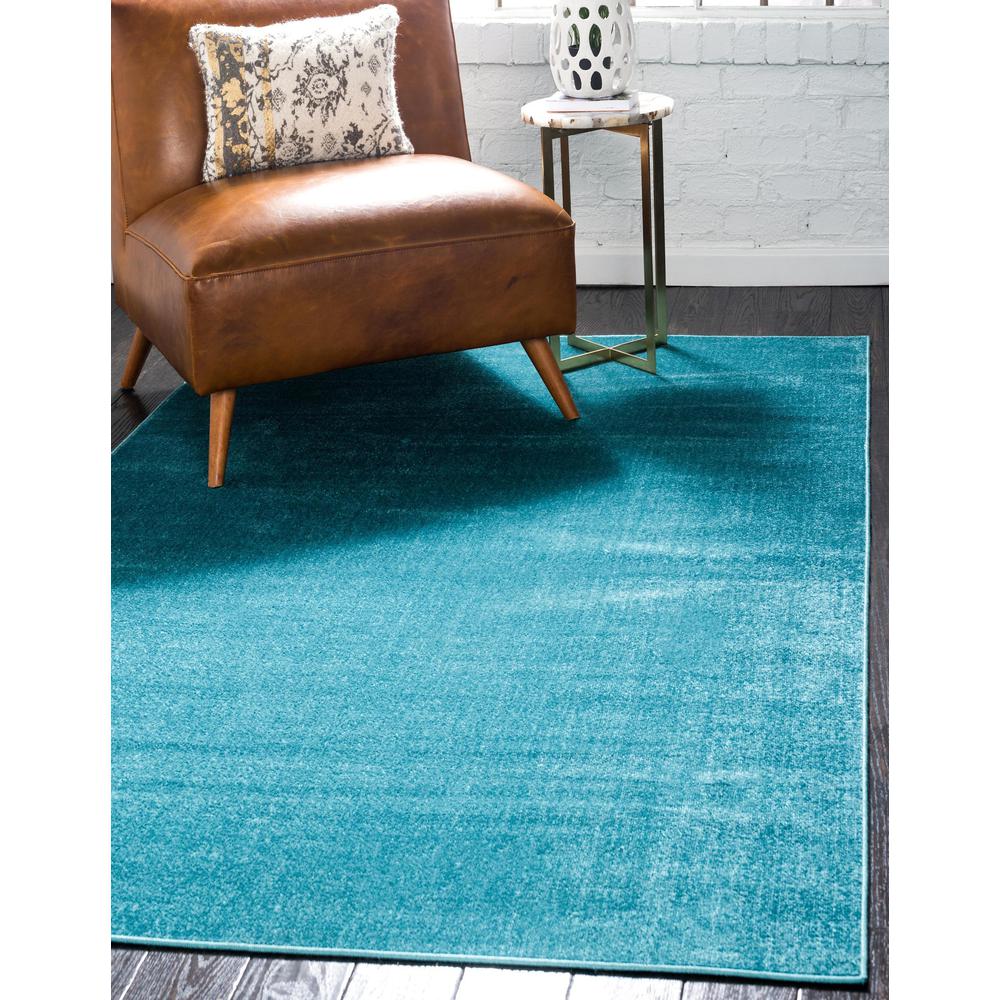 Solid Williamsburg Rug, Teal (5' 0 x 8' 0). Picture 2