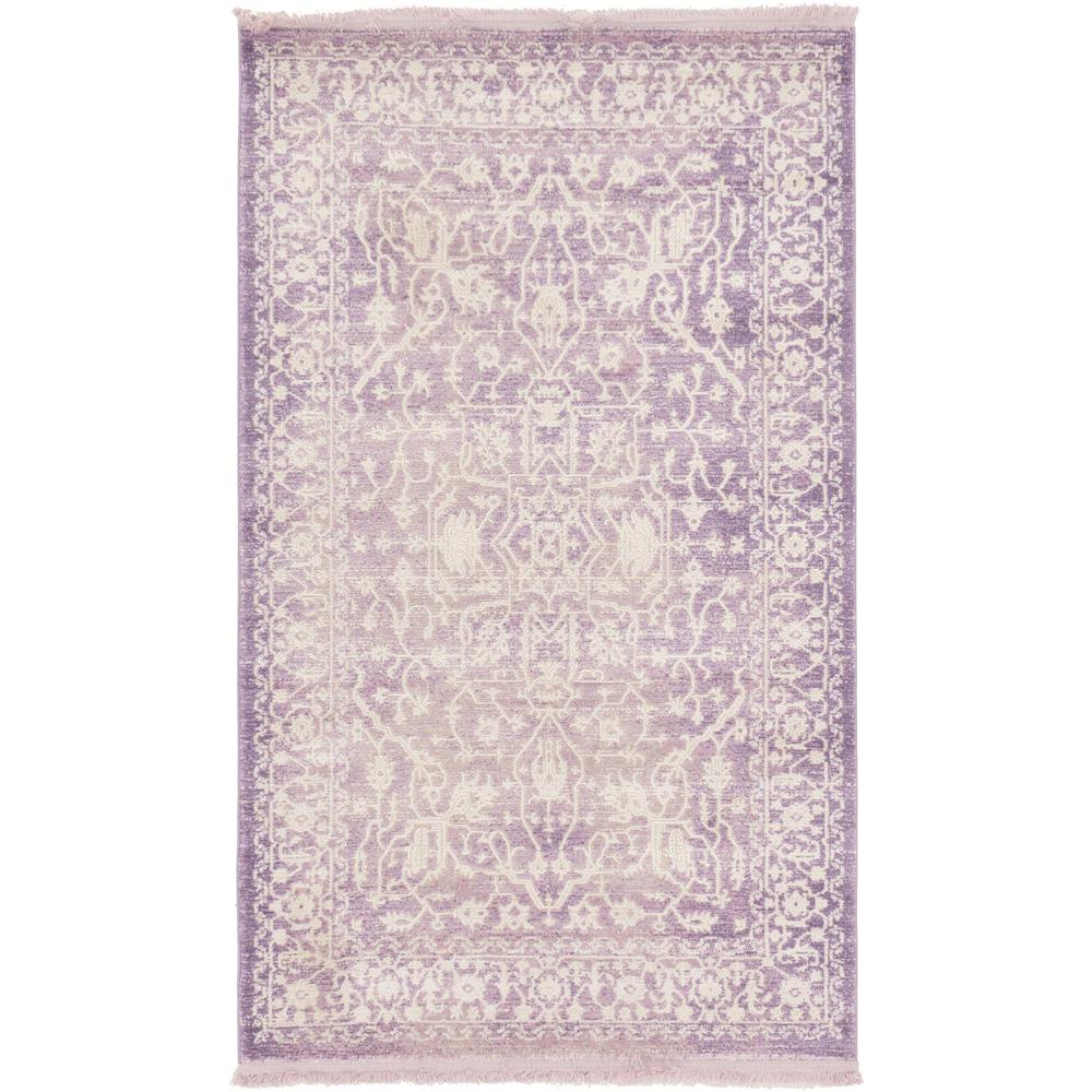 Olympia New Classical Rug, Purple (3' 3 x 5' 3). Picture 2