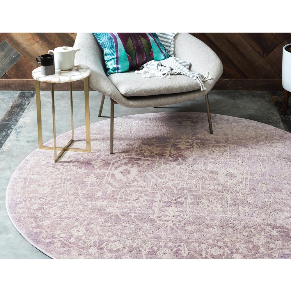 Olympia New Classical Rug, Purple (6' 0 x 6' 0). Picture 2