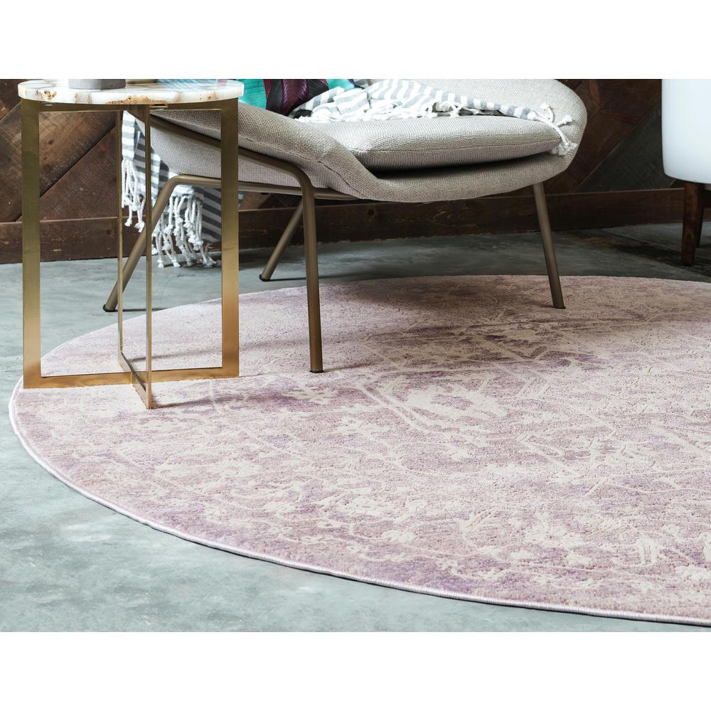 Olympia New Classical Rug, Purple (6' 0 x 6' 0). Picture 3
